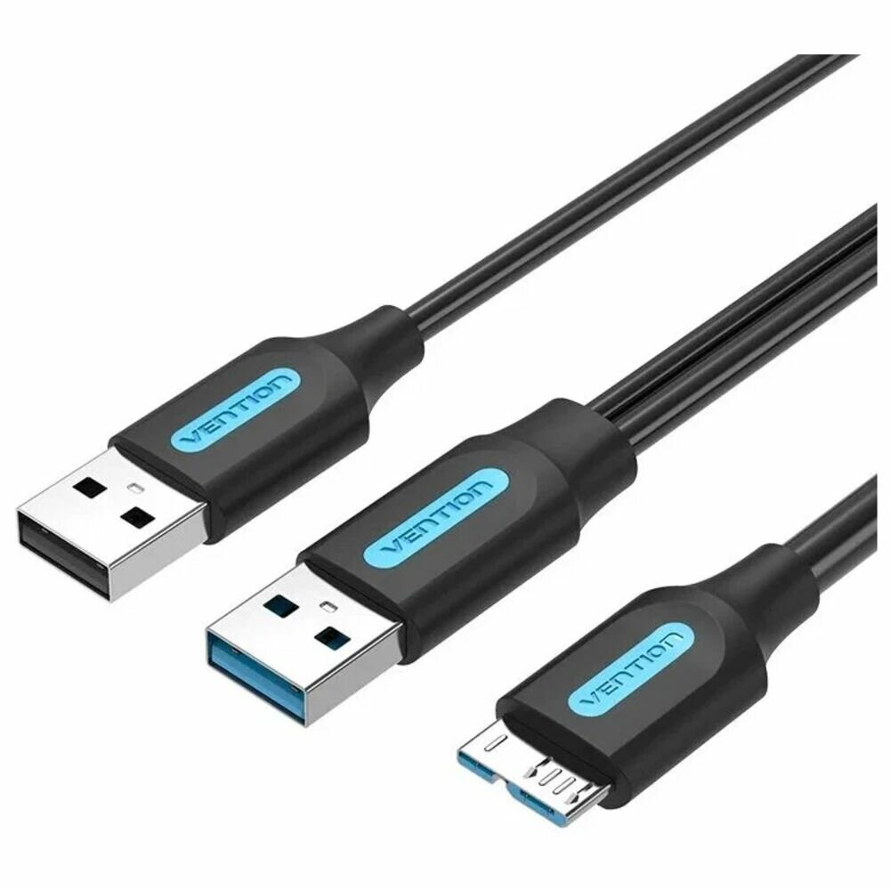 фото Кабель USB2.0 тип А(m)-microB(5P) 1м. Vention CQPBF