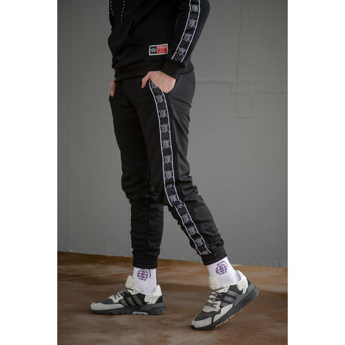 фото Брюки стрела, размер l, черный