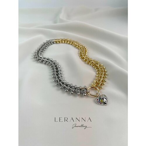 Колье LERANNA Цепь-колье биколор с подвеской 