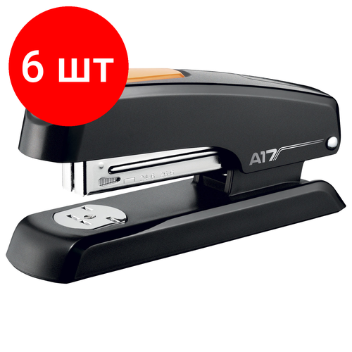 keyway a4 desk front drawers 6 5l Комплект 6 шт, Степлер №24/6, 26/6 MAPEDEssentials Desk, до 25 листов, черно-оранжевый, 953511