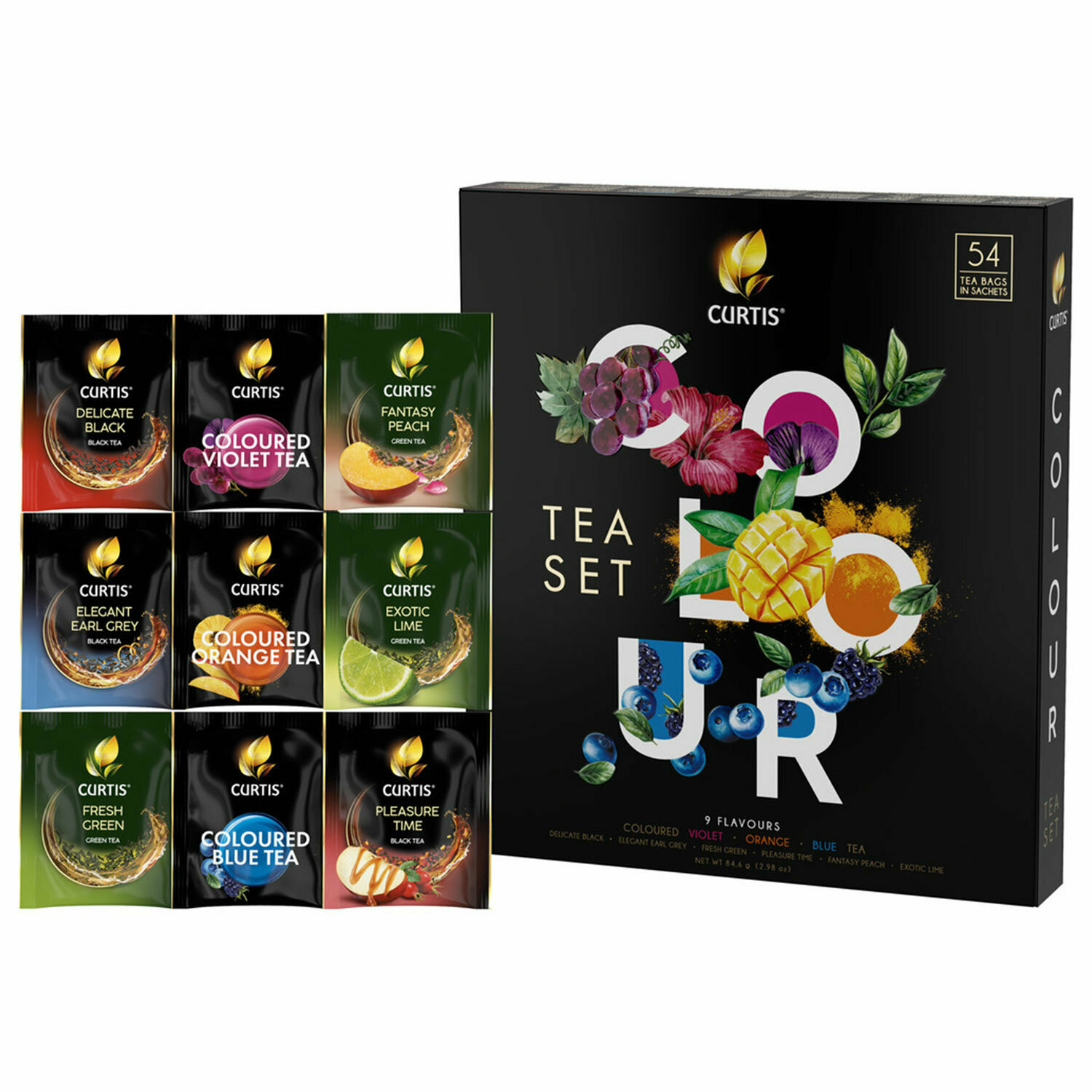 Набор чая Curtis Colour tea set 9 вкусов 54 пак - фото №8