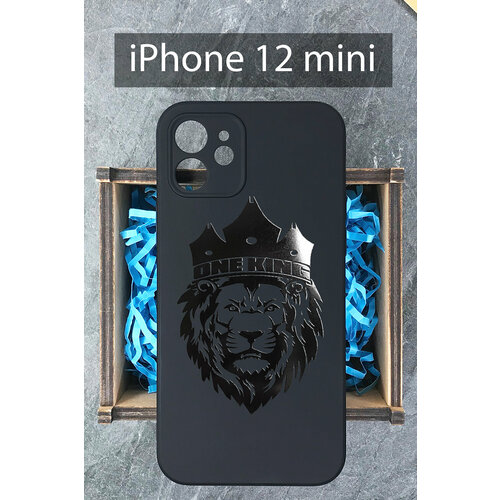 Силиконовый чехол Лев One King для Apple iPhone 12 Mini/ Айфон 12 Мини силиконовый чехол лев one king для apple iphone 12 mini айфон 12 мини