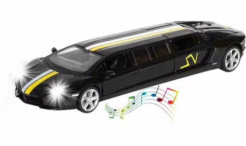 Модель машины Лимузин Lamborghini 1:32 (23см) свет, звук, Инерционный механизм 6601