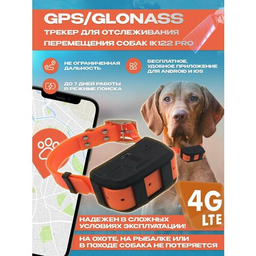 GPS/Glonass трекер для охотничьих собак IK122 PRO 4G LTE