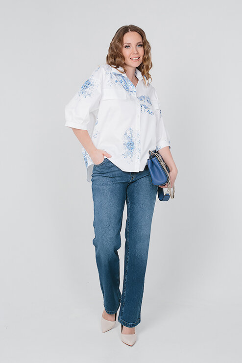 Джинсы широкие 