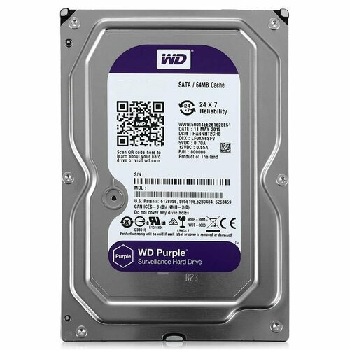 Жесткий диск 35 4TB Western Digital WD40PURZ Purple 1190000₽
