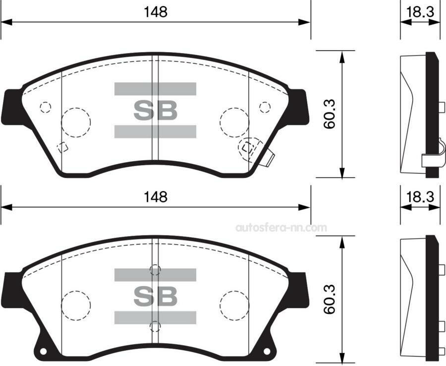 SANGSIN BRAKE SP1362 Колодки тормозные CHEVROLET CRUZE/OPEL ASTRA J 15 10- передние SP1362