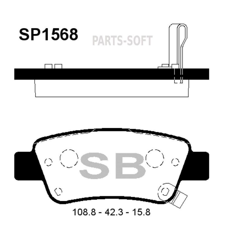 Колодки дисковые задние для honda cr-v 2.0/2.2d/2.4 06 Sangsin SP1568