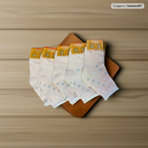 фото Носки turkan 5 пар, размер 10/12, розовый, бежевый