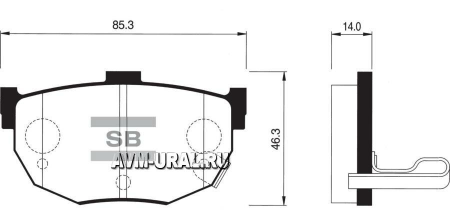 SANGSIN BRAKE SP1062 Колодки тормозные дисковые задние