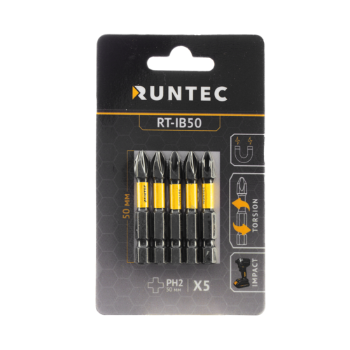 RUNTEC RT-IB50 Бита ударная RUNTEC H6.35 50мм PH2 5шт.