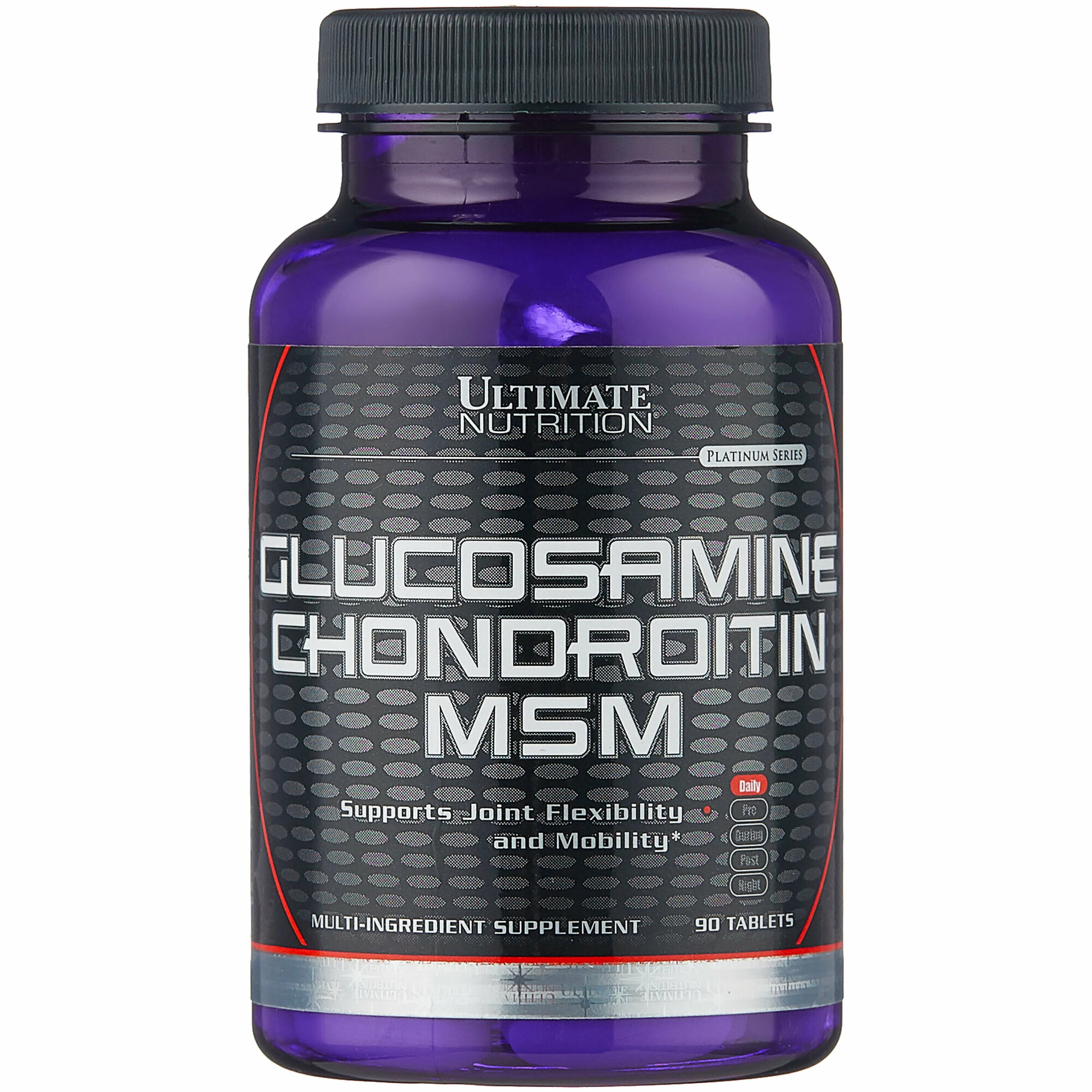 Хондропротектор для суставов и связок, глюкозамин, хондроитин и метилсульфонилметан Ultimate Nutrition Glucosamine & Chondroitin & MSM - 90 таблеток