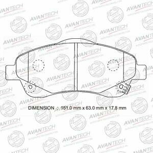 Колодки тормозные дисковые avantech Avantech AV1083