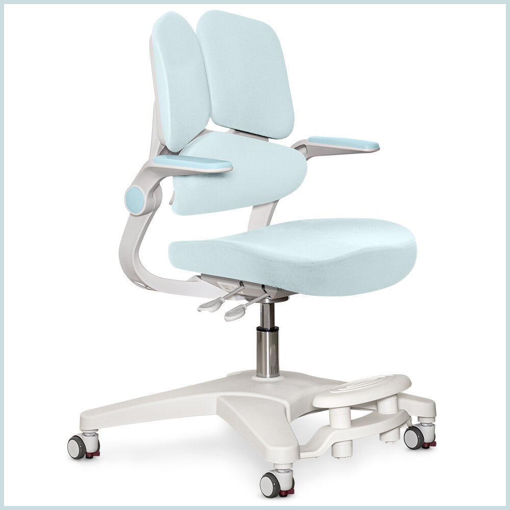фото Растущее детское кресло для дома ErgoKids Trinity Red (арт. Y-617 KR) для обычных и растущих парт + подлокотники + подставка для ног + чехол на сиденье