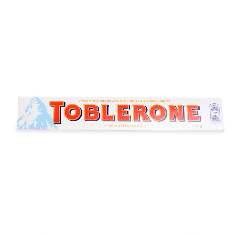 Шоколад белый Toblerone с медово-миндальной нугой