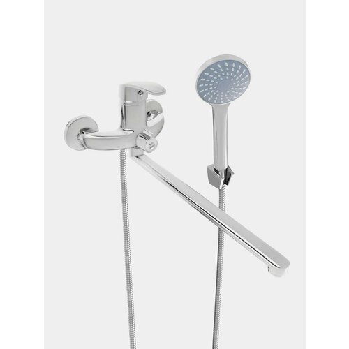 Смеситель для ванны с душем однорычажный прямой излив 35 см 8697₽