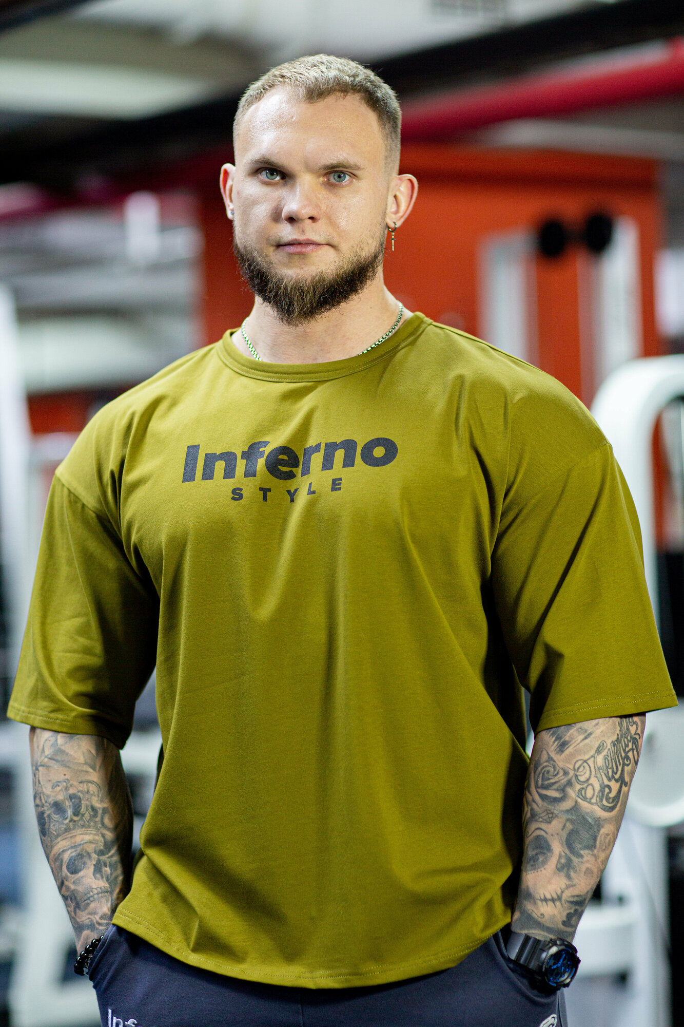 Футболка Inferno Style, 1 шт., размер L, хаки — фото 1