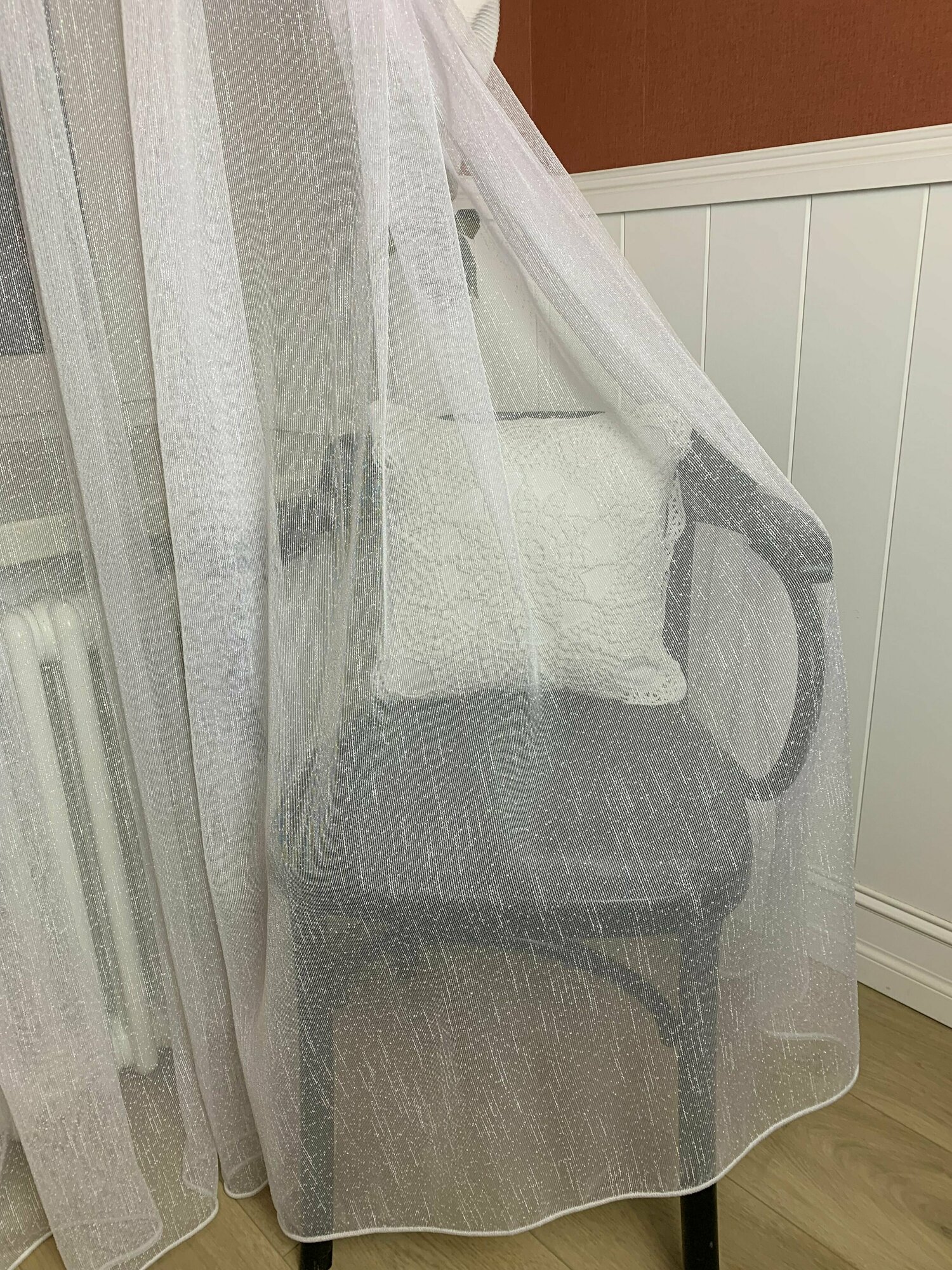 Тюль "дождь на сетке" 400*300 — фото 1