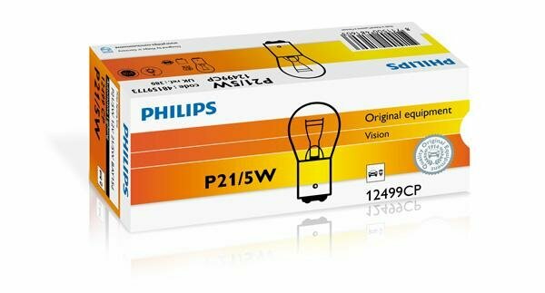 PHILIPS Лампа периферийная P21/5W 12V 21/5W 1 шт. 12499CP