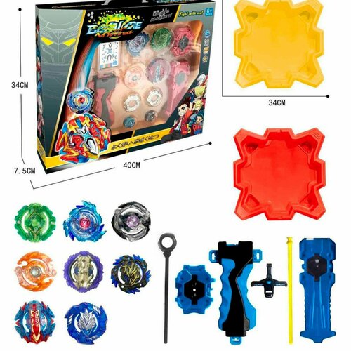 Набор 8 волчков и запускатель арена бей блэйд 1650₽