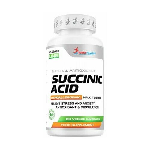 WESTPHARM Vegan Line Succinic Acid 250mg (60капс)