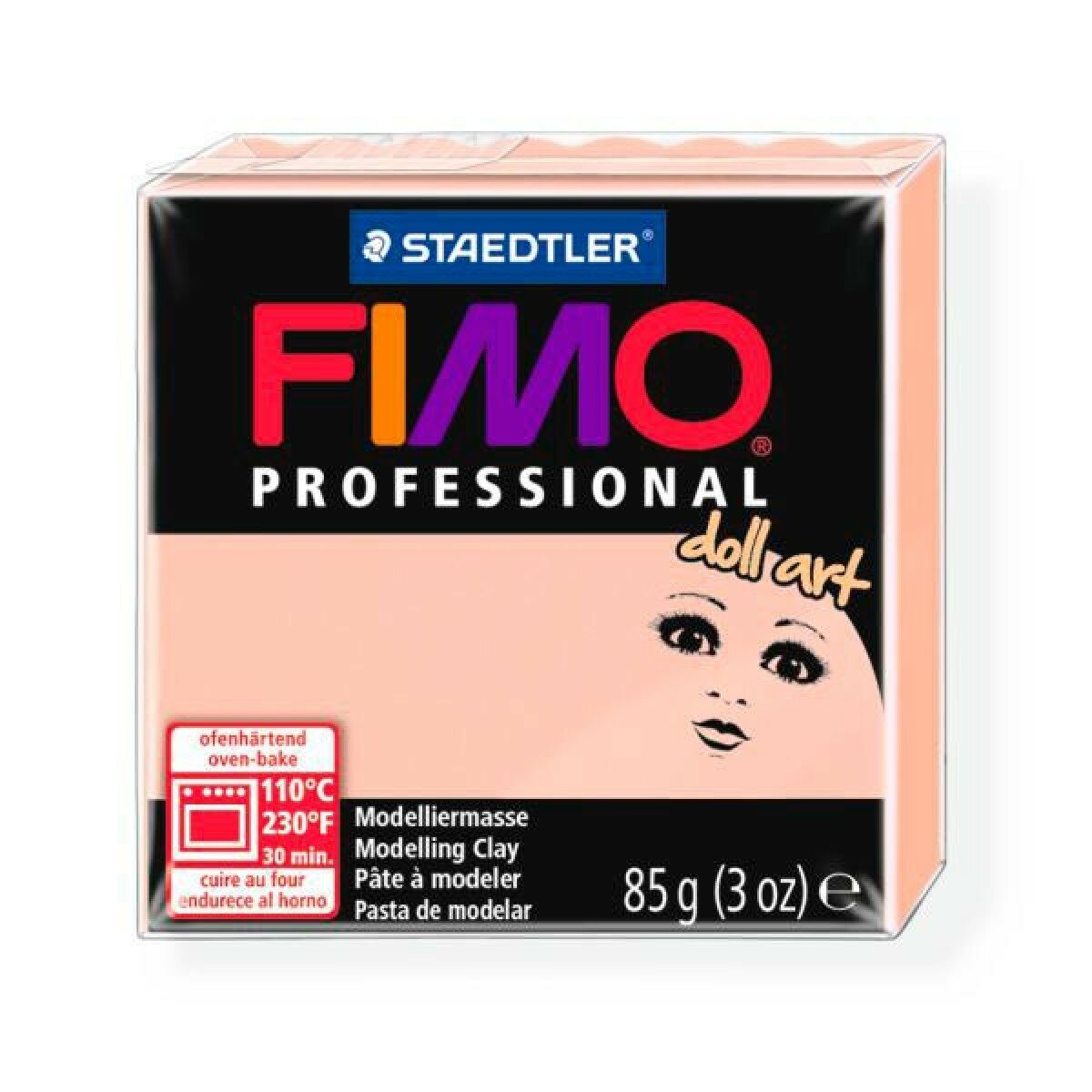 FIMO professional doll art Пластика для изготовления кукол уп. 85г, цв. полупрозрачный розовый 8027-432