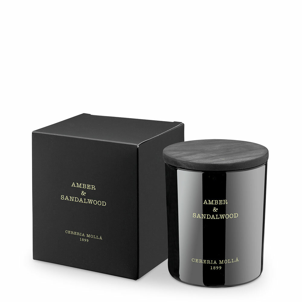 Ароматическая свеча Cereria Molla "Амбра и Сандал" (Amber & Sandalwood), 230 г