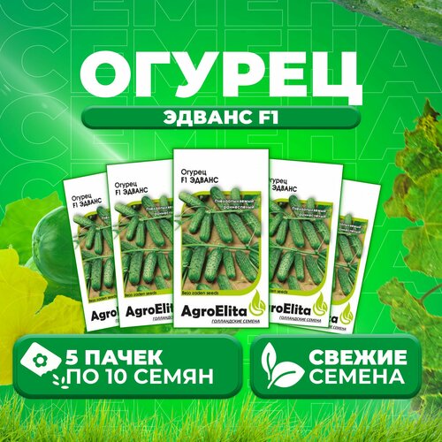 Огурец Эдванс F1, 10шт, AgroElita, Bejo (5 уп)