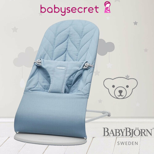 Детский шезлонг BabyBjorn Bliss Cotton (голубой) (0061.23)