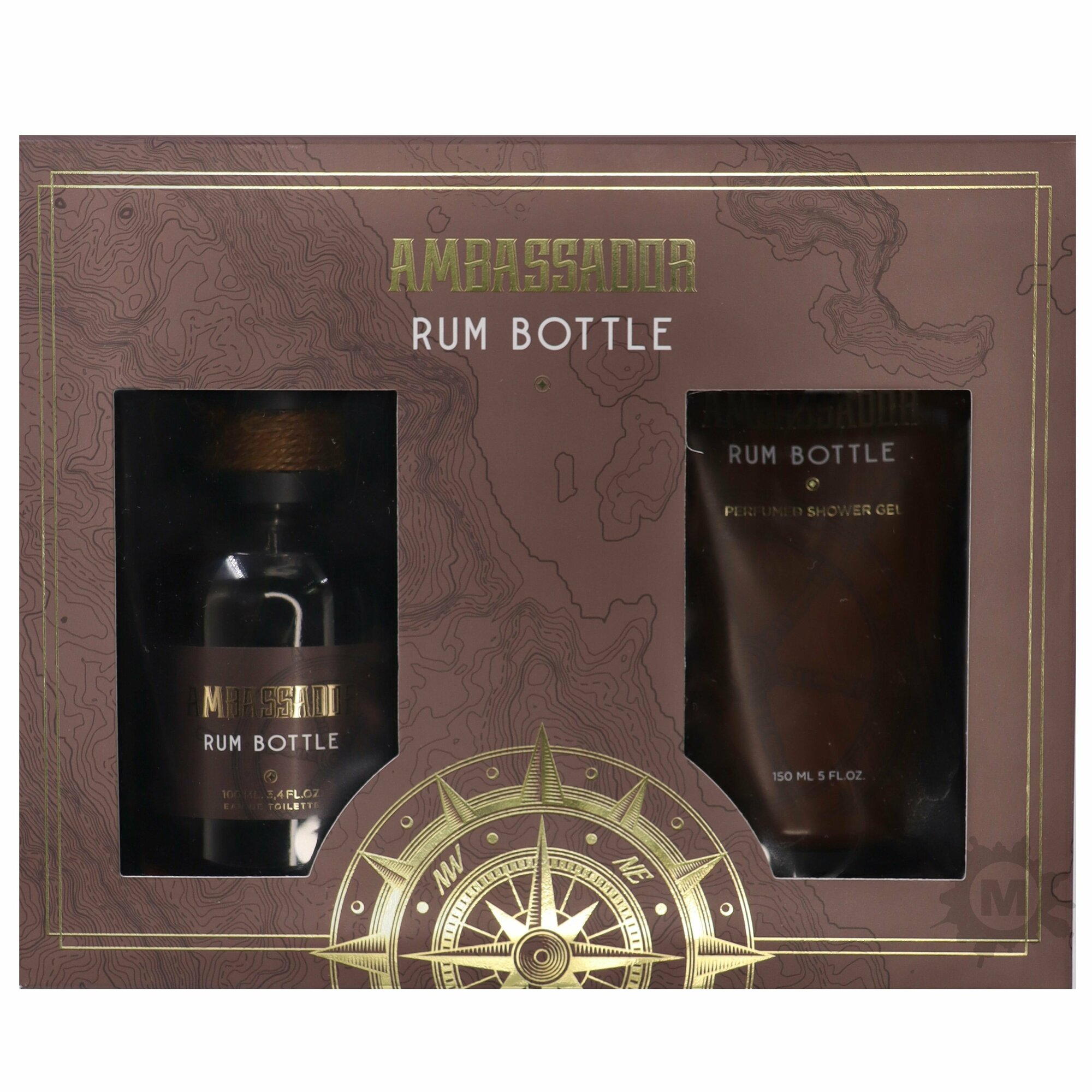 Набор AMBASSADOR RUM BOTTLE (туалетная вода 100 мл + гель для душа 150 мл)