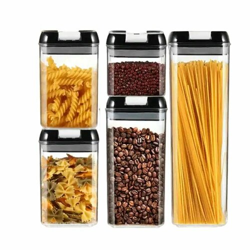 Контейнеры для хранения сыпучих продуктов 5 шт Емкость для хранения крупп баночки для хранения риса гречки различных сыпучих продуктов 1499₽