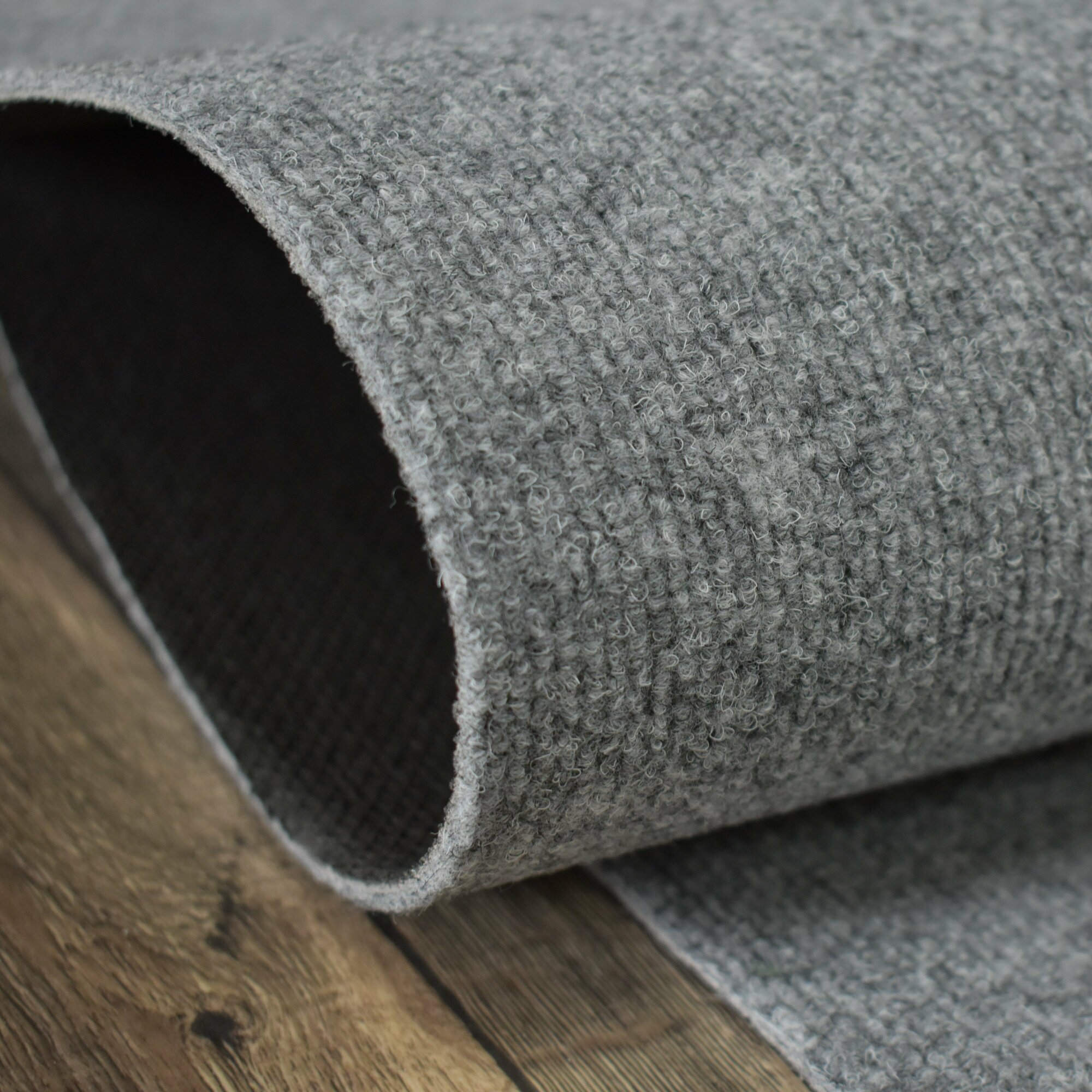 Ковровая дорожка на резине, ковролин на резине, придверный коврик, GENT, IDEAL, серый, 1.5*1.5 м (ковер, палас) - фотография № 8