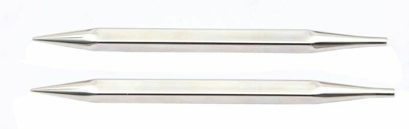 Спицы съемные Nova cubics 4мм для длины тросика 28-126см, никелированная латунь, серебристый, 2шт в упаковке, KnitPro, 12321