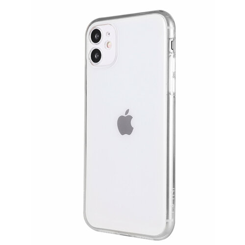 Силиконовый чехол с защитой камеры Mcover на Apple iPhone 11 прозрачный с защитой камеры