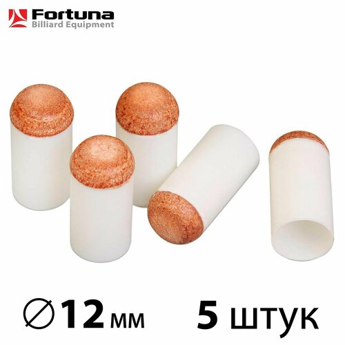 фото Колпачок для кия push-on-tips 12мм, 5 шт. fortuna billiard equipment