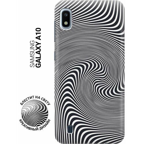 Силиконовый чехол на Samsung Galaxy A10, Самсунг А10 с эффектом блеска Черно-белая иллюзия силиконовый чехол на samsung galaxy s9 самсунг с9 с эффектом блеска черно белая иллюзия