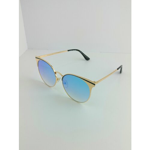 Солнцезащитные очки 11200-C5, золотой, голубой солнцезащитные очки 11200 c2 коричневый золотой