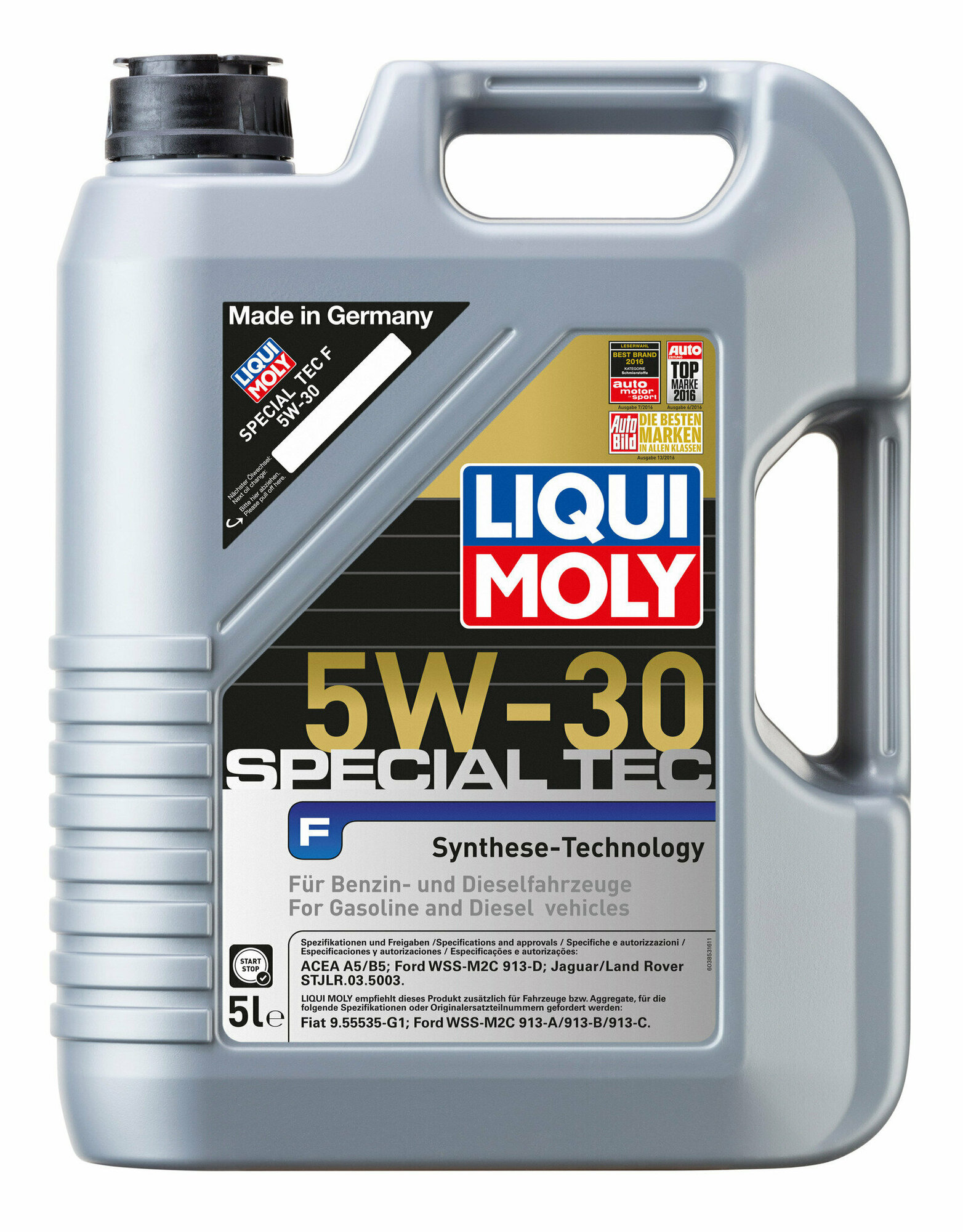 Моторное масло LIQUI MOLY Special Tec F 5W30 синтетическое (Ford) 5л