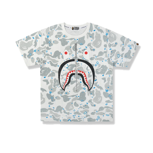 фото Футболка a bathing ape space camo shark tee, размер s, мультиколор, белый
