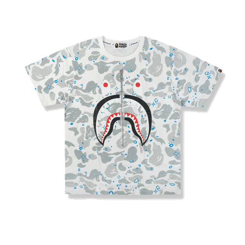 Футболка A BATHING APE Space Camo Shark Tee, размер S, белый, мультиколор