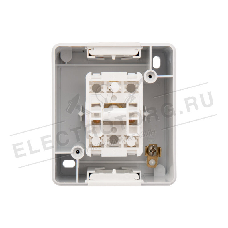 KR-78-0832 KRANZ Выключатель двухклавишный INDUSTRIAL IP54, о/у, белый - фото №14