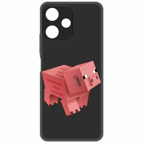 Чехол-накладка Krutoff Soft Case Minecraft-Свинка для Xiaomi Poco M6 Pro 5G черный чехол накладка krutoff soft case minecraft свинка для xiaomi poco m6 pro 5g черный