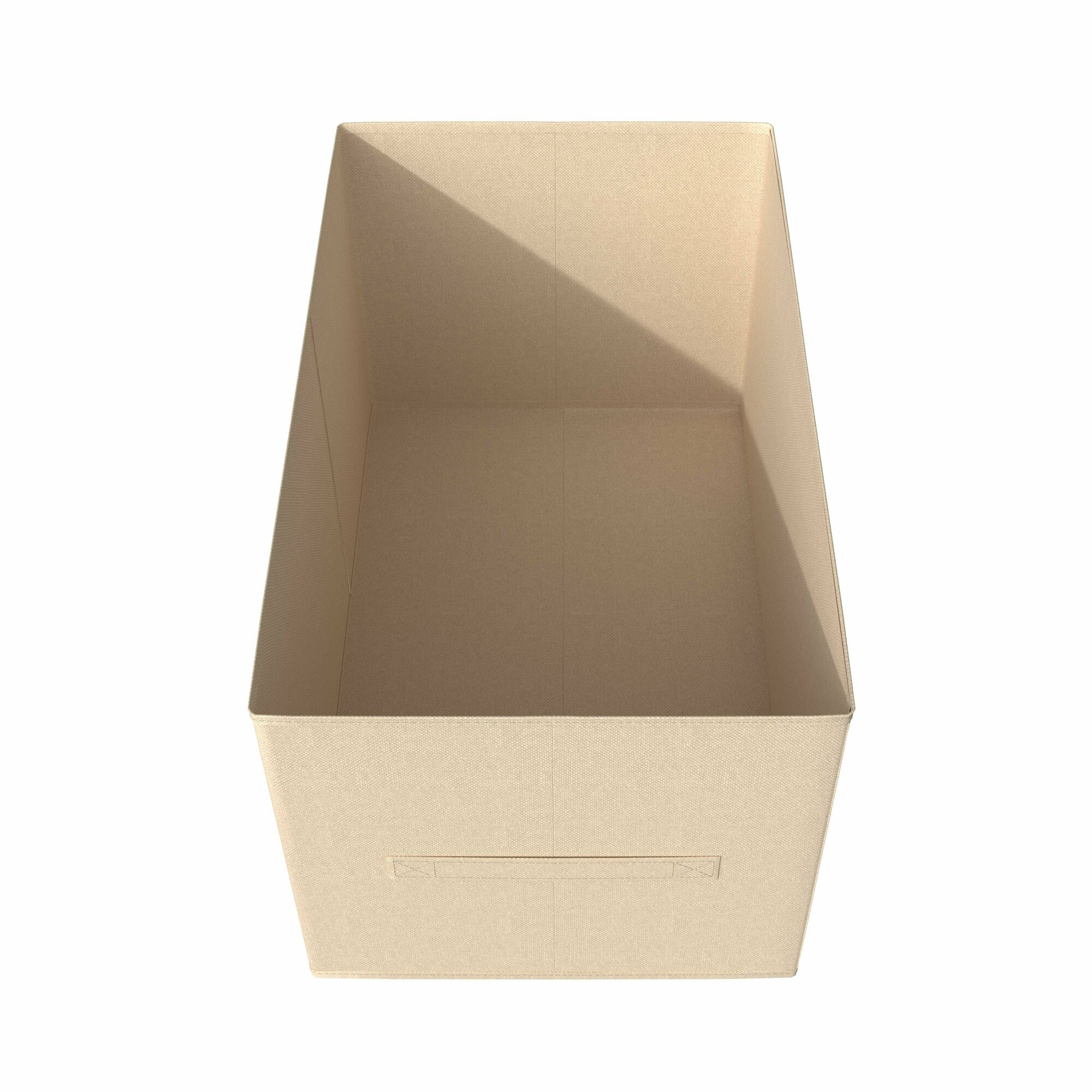 Коробка для хранения вещей тканевая для стеллажей большая - фотография № 6