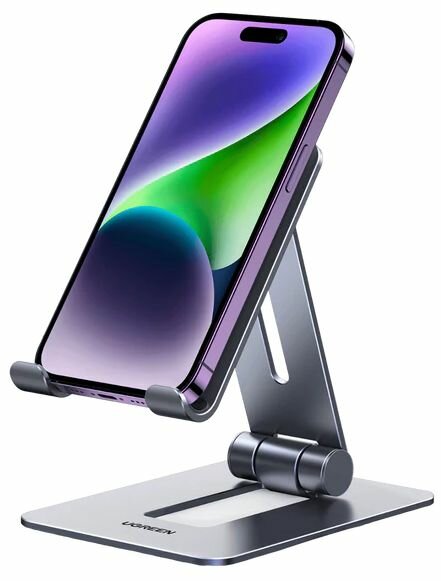 Подставка для телефона UGREEN LP678 Foldable Multi-Angle Phone Stand With Height Adjustable регулируемая по высоте Cерый