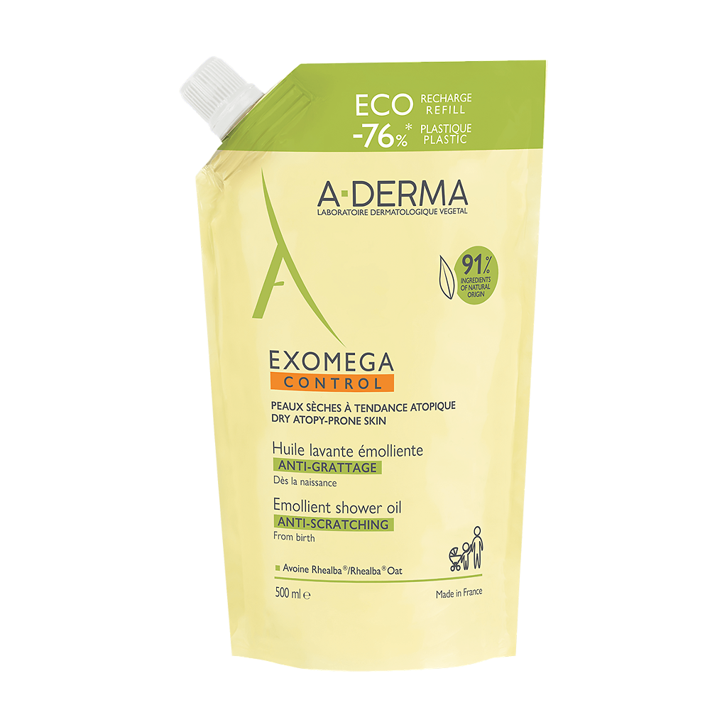 A-Derma Exomega Control Anti-Scratch Emollient смягчающее масло для душа см/блок 500 мл 1 шт