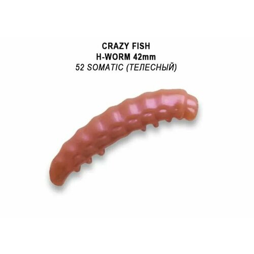 Мягкие приманки Crazy Fish MF H-WORM 1.65 Сладкий сыр # 052 (10шт) мягкие приманки crazy fish mf h worm 1 65 сладкий сыр 053 10шт