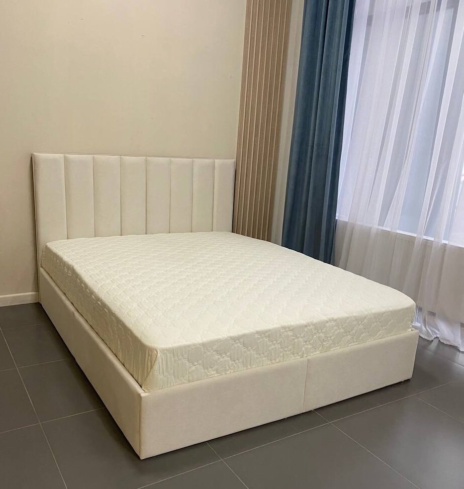 VIERO Кровать Бриз мягкое изголовье с размером спального места 160х200 с ортопедическим основанием, без подъемного механизма