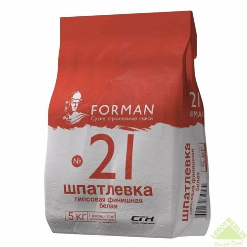 Шпаклёвка гипсовая финишная Forman№21 5 кг шпаклёвка гипсовая базовая 5 кг