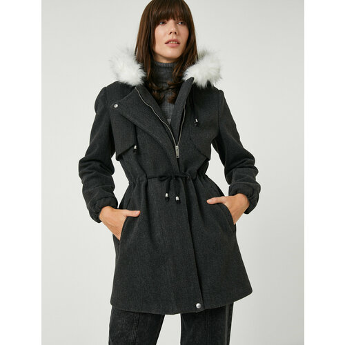 Пальто KOTON, размер 36, серый пальто koton размер 36