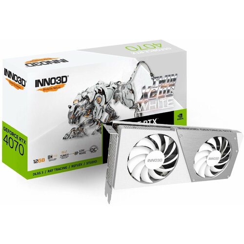 Видеокарта INNO3D RTX4070 TWIN X2 OC WHITE 12GB GDDR6X 192-bit DPx3 HDMI 2FAN RTL 8099800₽